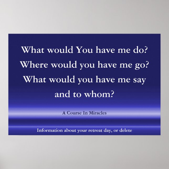 En kurs i Miracles poster, Andlig citat Art Poster (Framsidan)