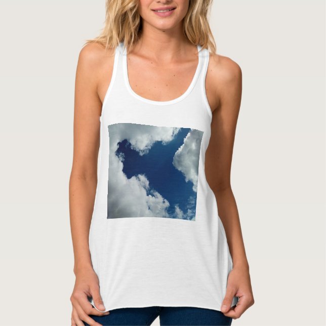 En kurva i molnen linne med racerback  (Framsida)