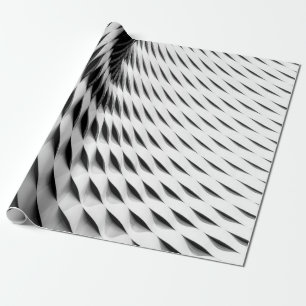 EN KURVAD FACADE SOM TÄCKS I VITA LATTICEARBETE PRESENTPAPPER