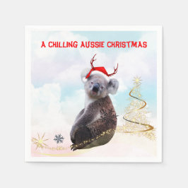 En kuslig australiensisk julkoala pappersservett