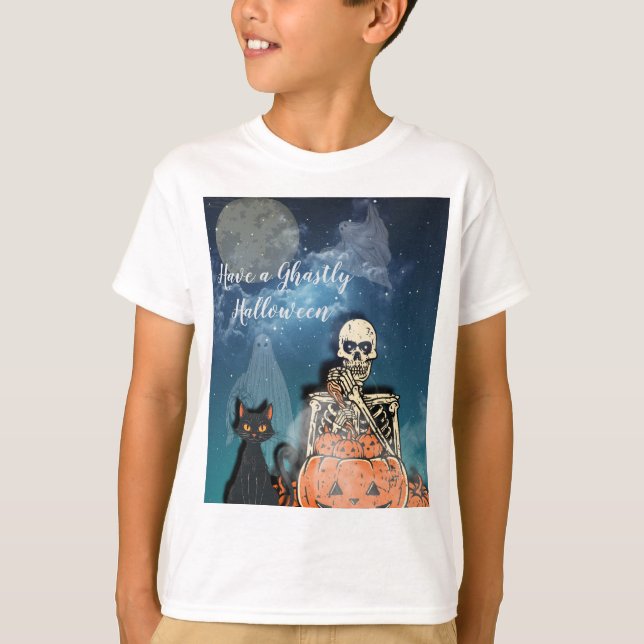 En kuslig Halloween  T Shirt (Framsida)