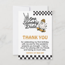 En kuslig kille Halloween födelsedag Tack Kort