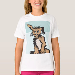 En kute Hund med blå marionett Ögon T Shirt