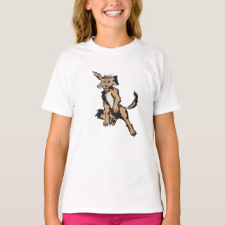 En kute Hund med blå marionett Ögon T Shirt