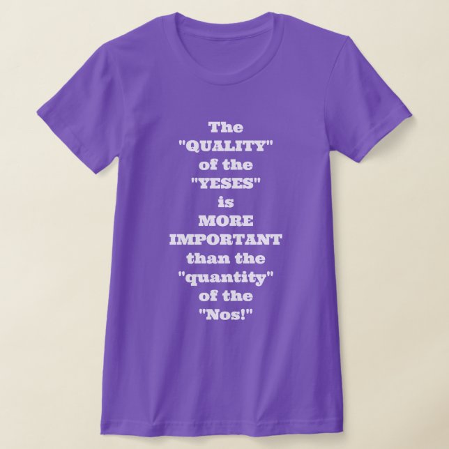 En "kvalitet" Ja! T Shirt (Laydown)