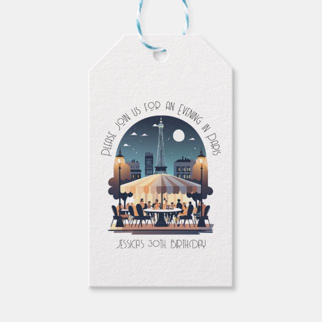 En kväll i Paris Presentetikett (Framsidan)
