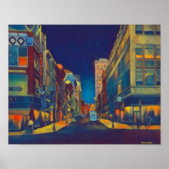 En kväll på Broad Street Poster (Framsidan)