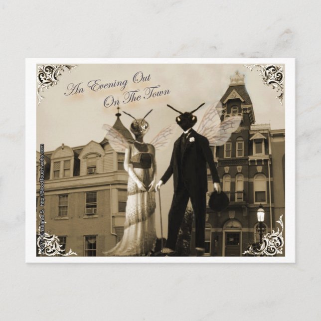 En kväll på eget vykort (Framsida)