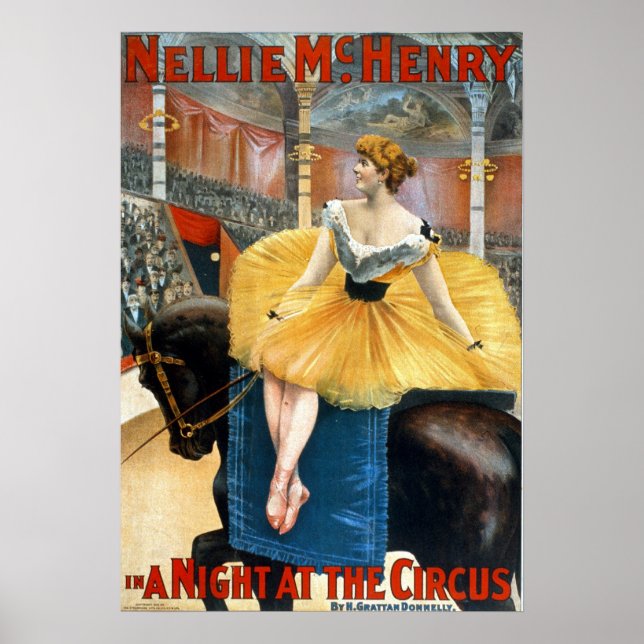 En kväll vid Circus Matte Print Poster (Framsidan)