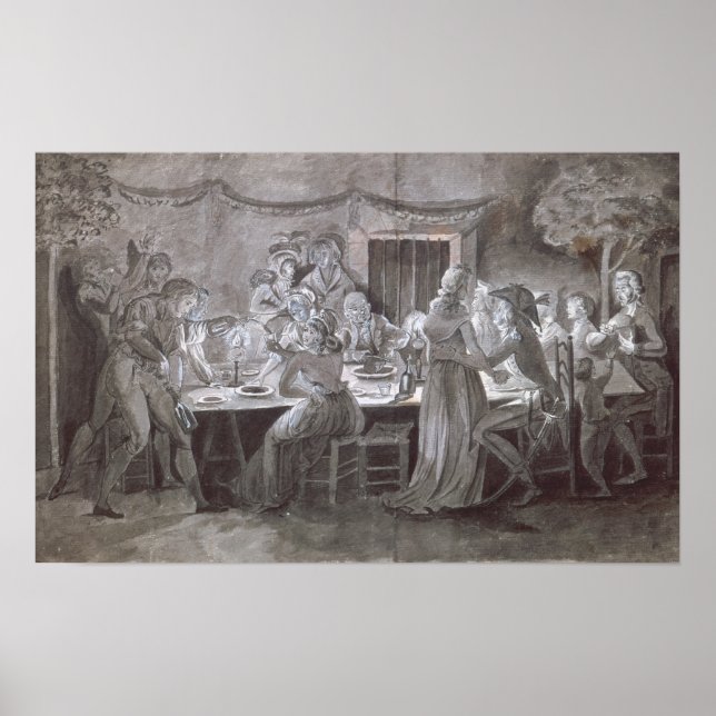 En kvällsmåltid i Bröllop Poster (Framsidan)