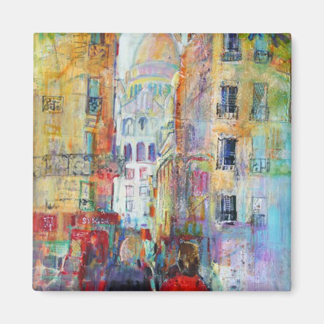 En kvällspromenad till Sacre Coeur Magnet (Framsidan)