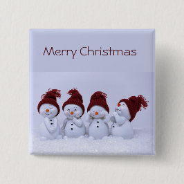 En kvartett snögubbar knapp