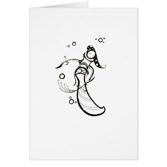 En kvinna arbete hälsningskort (Framsidan)