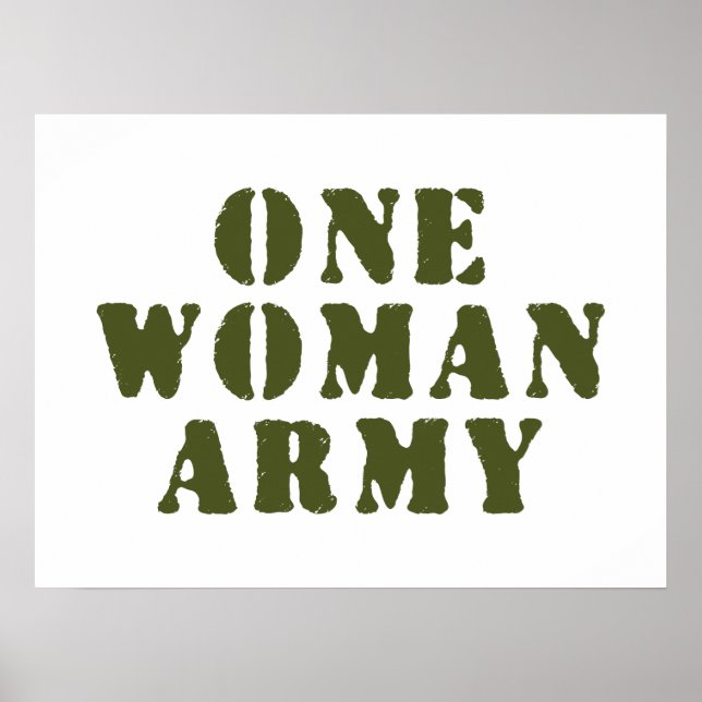 EN KVINNA ARMÉ POSTER (Framsidan)
