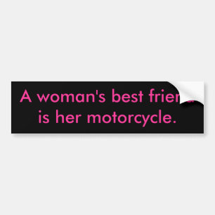 En kvinna bäst friendis henne motorcycle. bildekal