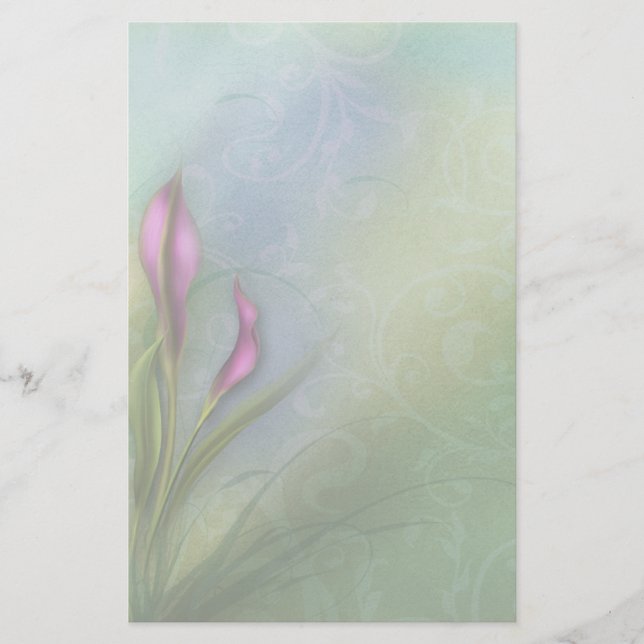 En kvinna hjärta - Callalilja Brevpapper (Framsida)