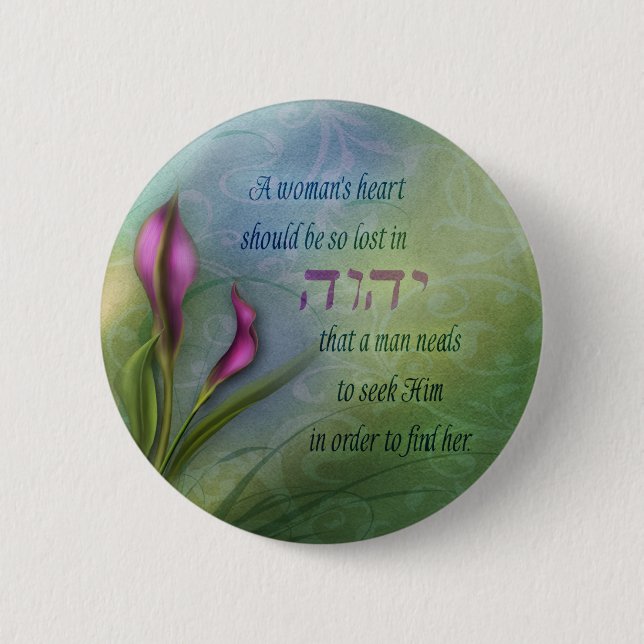 En kvinna hjärta - Callalilja Knapp (Framsida)