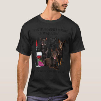 En kvinna kan inte Överleva på Vin Ensam Australia T Shirt