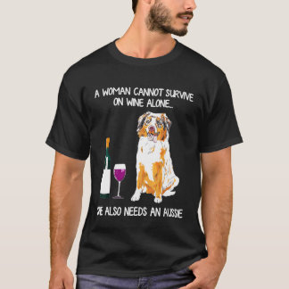 En kvinna kan inte Överleva på Vin Ensam, men hon T Shirt
