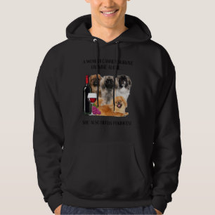 En kvinna kan inte Överleva på Vin Ensam Pekingese Hoodie