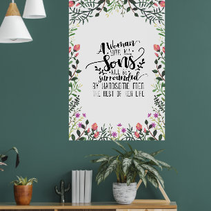 En kvinna med alla sår poster