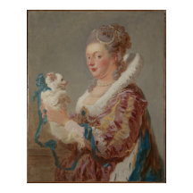 En kvinna med en Hund