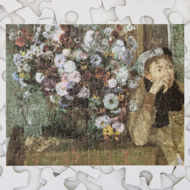 En kvinna med krysantemum av Edgar Degas Pussel (Skapare uppladdad)