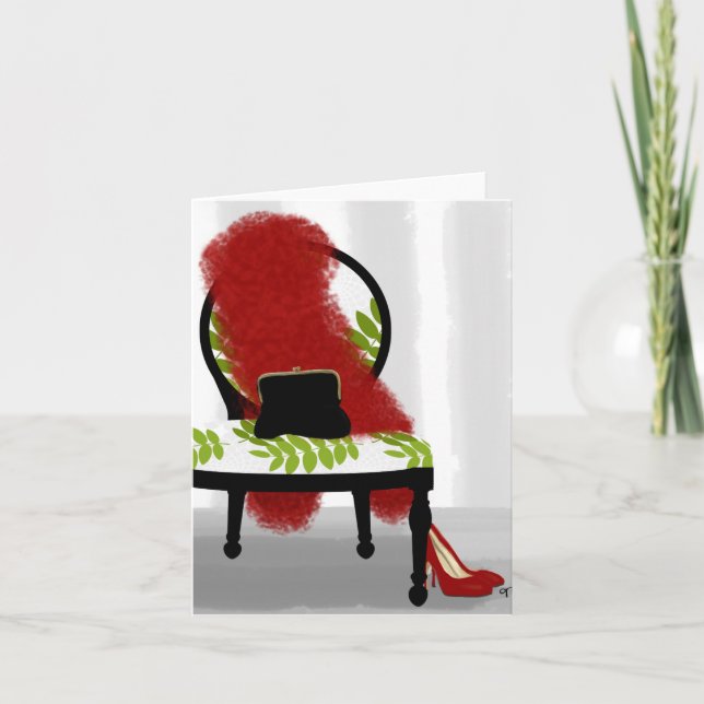 En kvinna natt ut - loge noterar kortet kort (Framsida)