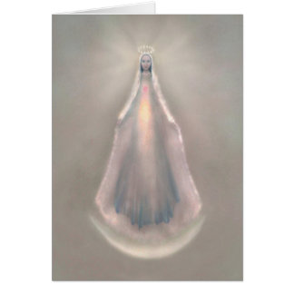 En kvinna som bekläs med solen hälsningskort