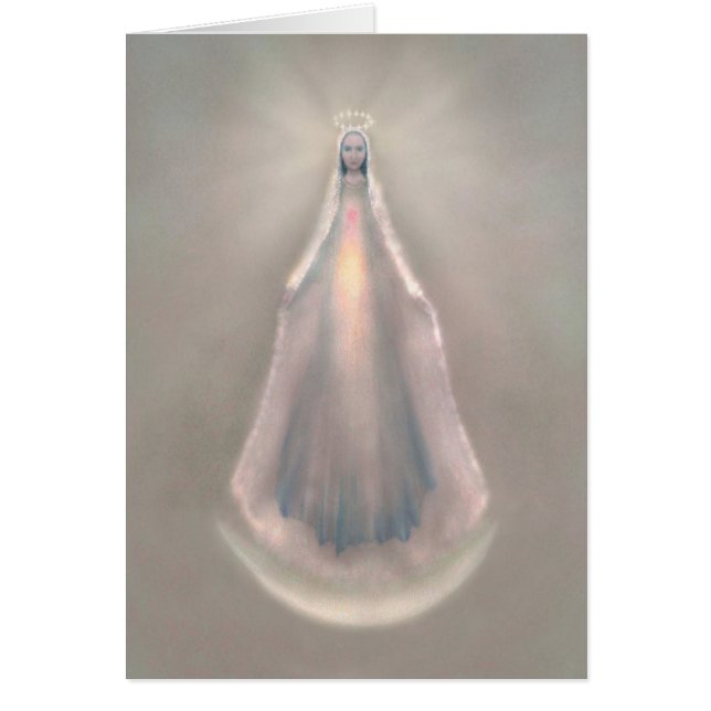 En kvinna som bekläs med solen hälsningskort (Framsidan)