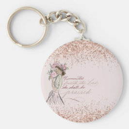 En kvinna som fruktar Lord Proverbs 31 Gel Mou Nyckelring