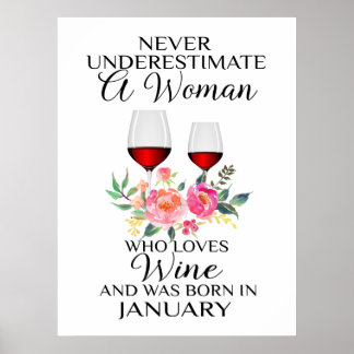 En kvinna som Kärlek Vin föddes i januari Poster