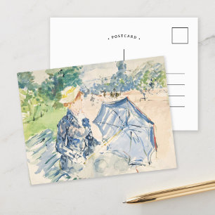 En kvinna som sitter i en bench   Berthe Morisot Vykort