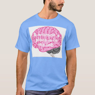 En kvinna ställe är i labbet 30 t shirt