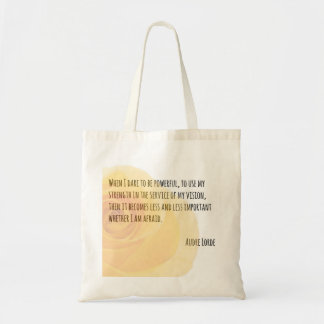 En kvinna styrka - Audre Lorde citationsteckentoto Tygkasse