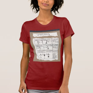 En kvinna vägleder till förhållanden tee shirt