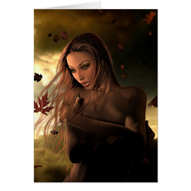 En kvinna värd OBS kort (Framsidan)