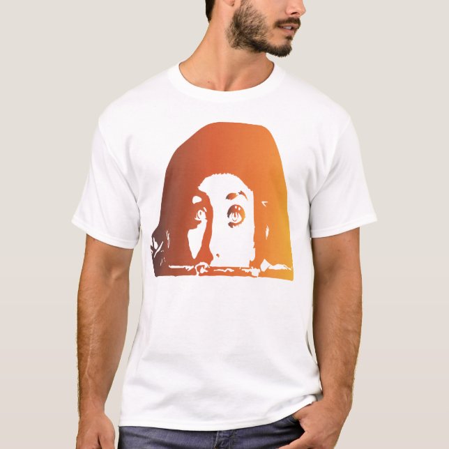 En kvinnas ansikte som söker ansikte t shirt (Framsida)