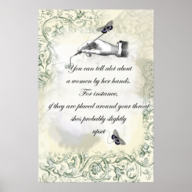 “En kvinnas händer” Citat Poster (Framsidan)