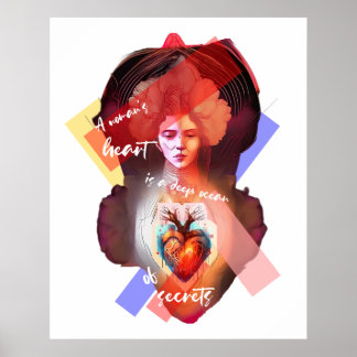 En kvinnas hjärtvita Poster