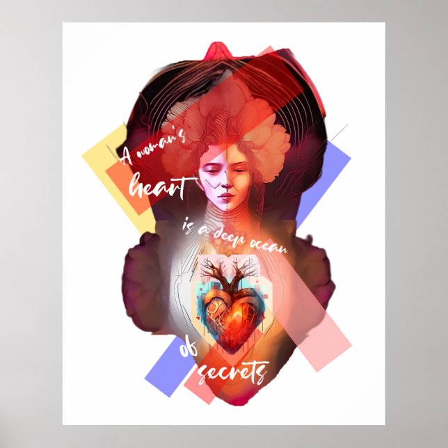 En kvinnas hjärtvita Poster (Framsidan)