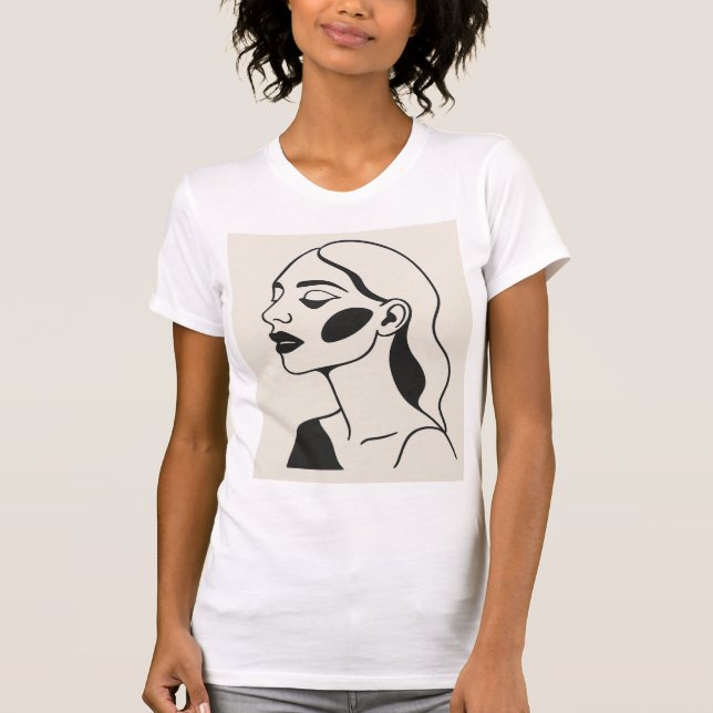 En kvinnas inre fred belyser en kaotisk värld t shirt (Framsida)