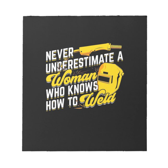 En kvinnas makt som vet hur hon ska svetsas anteckningsblock (Framsida)