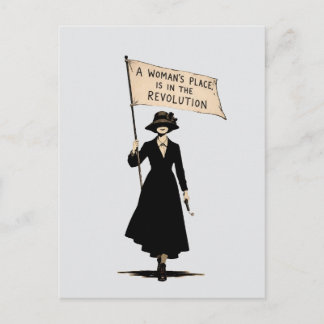En kvinnas plats är i revolutionen feministisk Des Vykort