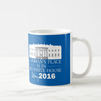 En kvinnas Ställe är i Vita huset Hillary Mugg
