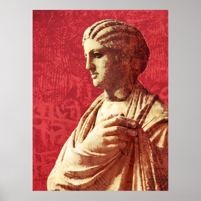 En kvinnas vackra klassiska status poster (Framsidan)