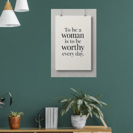 En Kvinnas Värde – Konstaffisch Poster
