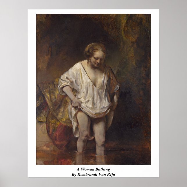 En kvinnlig badning. från Rembrandt Van Rijn Poster (Framsidan)