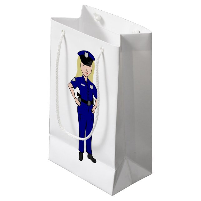 En kvinnlig polis i renhuset Humor (Framsidan Vinklad)