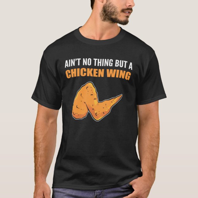 En kycklingvinge-Mukbang Vlogger T Shirt (Framsida)